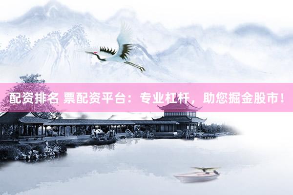 配资排名 票配资平台：专业杠杆，助您掘金股市！