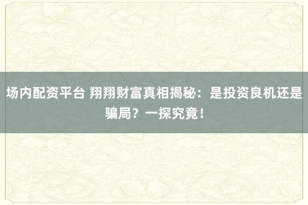 场内配资平台 翔翔财富真相揭秘：是投资良机还是骗局？一探究竟！