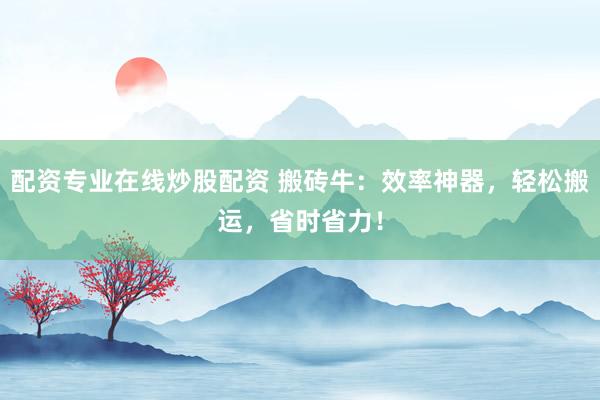配资专业在线炒股配资 搬砖牛：效率神器，轻松搬运，省时省力！