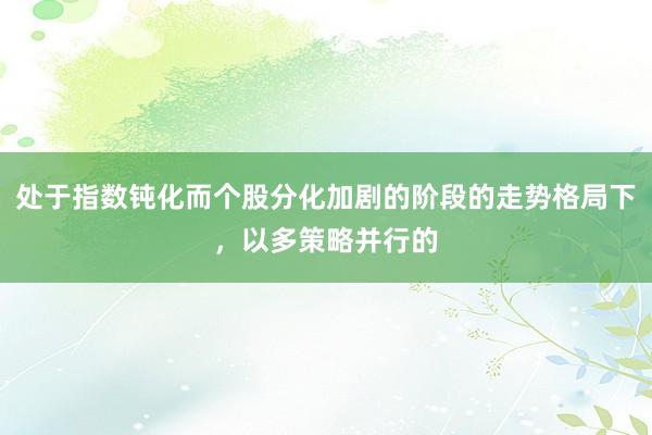 处于指数钝化而个股分化加剧的阶段的走势格局下，以多策略并行的