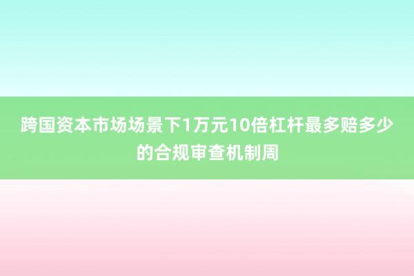跨国资本市场场景下1万元10倍杠杆最多赔多少的合规审查机制周