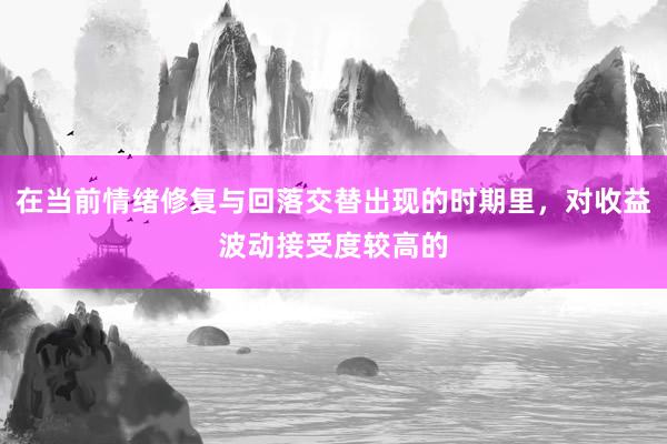 在当前情绪修复与回落交替出现的时期里，对收益波动接受度较高的