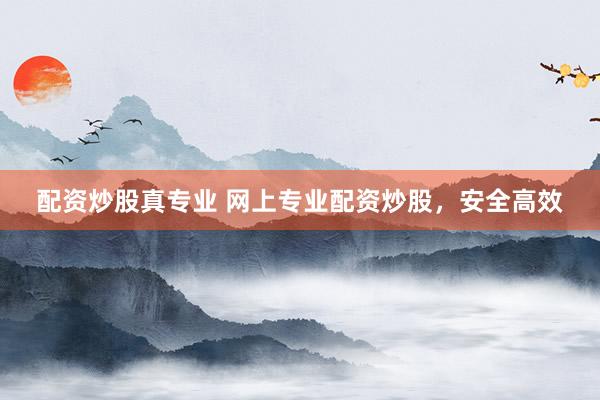 配资炒股真专业 网上专业配资炒股，安全高效