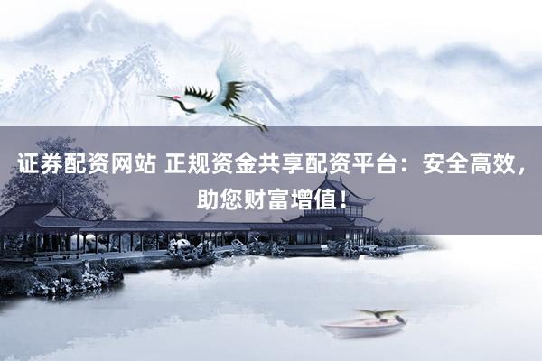 证券配资网站 正规资金共享配资平台：安全高效，助您财富增值！